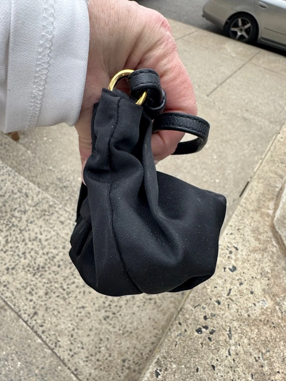 Prada Tessuto Nylon Bow Wristlet featuring a bow accent and gold tone hardware - Picture 10 of 16